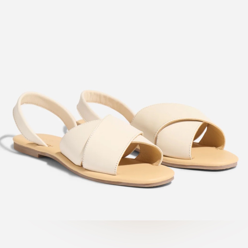 Nisolo all day cross strap sandal (bone)